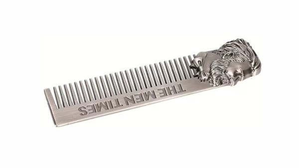 Μεταλλική Ανδρική Χτένα "The Men's Times" (Ανοξείδωτο ατσάλι)