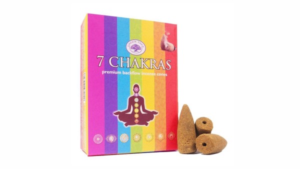 Αρωματικοί Premium κώνοι θυμιάματος "Green Tree 7 Chakras" (backflow)(12 τεμ.)