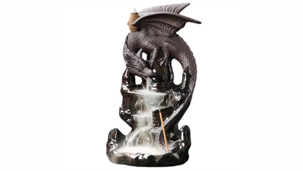 Κεραμική βάση "The Dragon’s Keep" για αρωματικά στικς & κώνους θυμιάματος