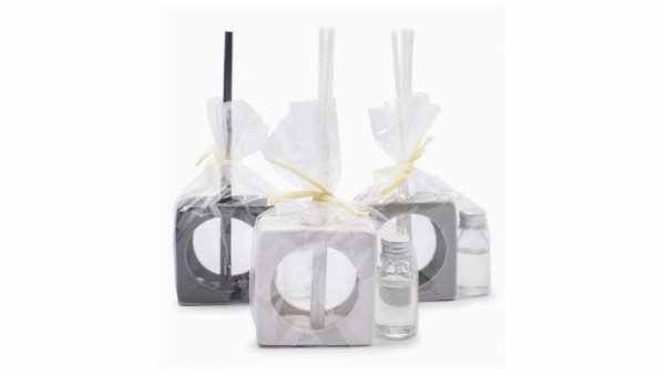 Κεραμικός Αρωματοποιητής με παράθυρο, στικς & υγρό - Tετράγωνος