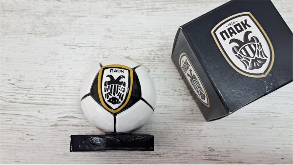 Επίσημο Αρωματικό Κερί ΠΑΟΚ σε σχήμα μπάλας (9x6x10)