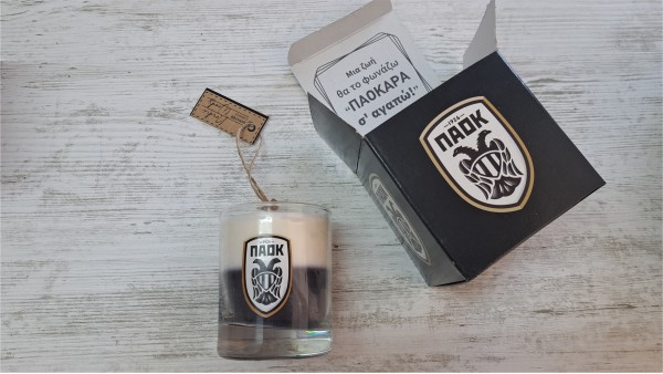 Επίσημο Αρωματικό Κερί Σόγιας ΠΑΟΚ σε ποτήρι (190γρ.) - Nordic Woods