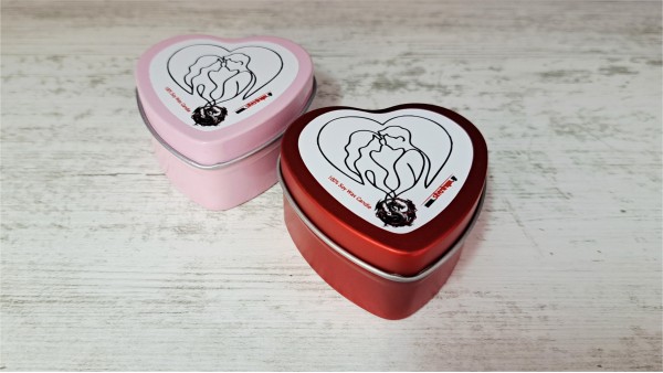 Κεράκι σόγιας σε μεταλλική καρδούλα