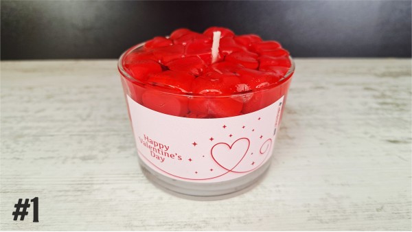 Χειροποίητο κερί "ερωτευμένου" με wax melts καρδιές - Valentine’s Special