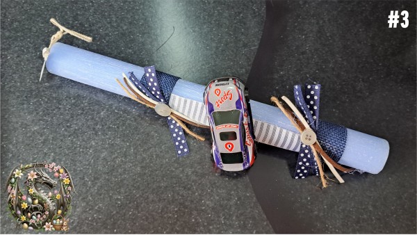 Χειροποίητη Αρωματική Λαμπάδα με Διακοσμητικό Αυτοκινητάκι