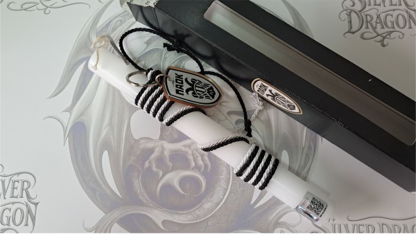 Επίσημη Πασχαλινή Λαμπάδα ΠΑΟΚ με Ακρυλικό Μπρελόκ "Θυρεός"