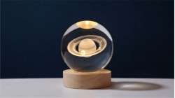 Κρυστάλλινο 3D Φωτιστικό Νυκτός - Κρόνος Κρυστάλλινο 3D Φωτιστικό Νυκτός - Κρόνος