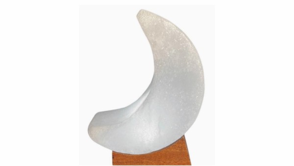 Φωτιστικό Μισοφέγγαρο από λευκό αλάτι Ιμαλαΐων