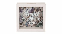 Ξύλινος Διακοσμητικός Κουμπαράς "Travel Fund" Ξύλινος Διακοσμητικός Κουμπαράς "Travel Fund"