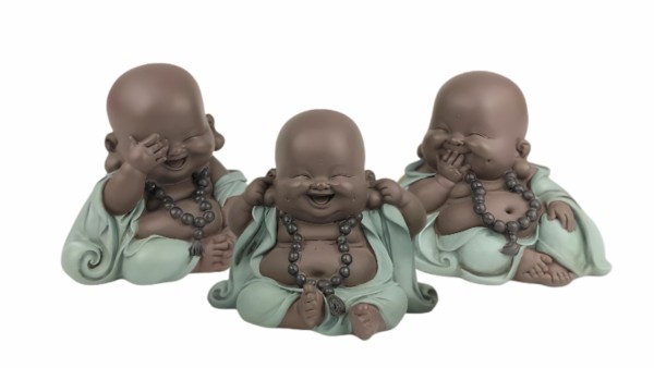 Σετ 3 αγαλματιδίων "Μικροί Βούδες"