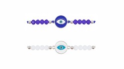 Προστατευτικό βραχιόλι "Μάτι" με κρυστάλλινες χάντρες