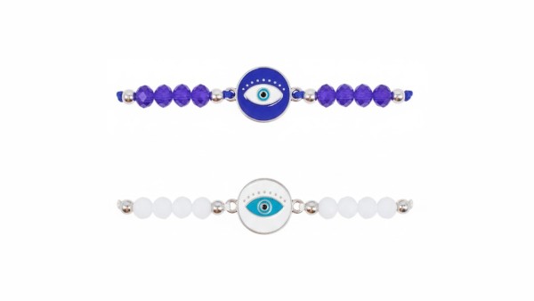 Προστατευτικό βραχιόλι "Μάτι" με κρυστάλλινες χάντρες